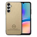 For Samsung Galaxy A25 5G Twill Fabric Leather Skin Back Phone Case(Khaki)