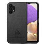 For Samsung Galaxy A32 4G Twill Fabric Leather Skin Back Phone Case(Black)