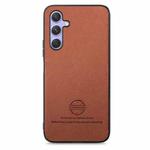 For Samsung Galaxy A54 5G Twill Fabric Leather Skin Back Phone Case(Brown)
