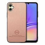 For Samsung Galaxy A06 Twill Fabric Leather Skin Back Phone Case(Pink)