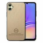 For Samsung Galaxy A06 Twill Fabric Leather Skin Back Phone Case(Khaki)