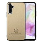 For Samsung Galaxy A26 Twill Fabric Leather Skin Back Phone Case(Khaki)