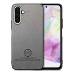 For Samsung Galaxy A36 Twill Fabric Leather Skin Back Phone Case(Gray)