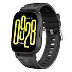 For Redmi Watch 5 Active / Watch 5 Lite Push Connector 22mm Hybrid Nylon Silicone Watch Band(Black)