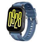 For Redmi Watch 5 Active / Watch 5 Lite Push Connector 22mm Hybrid Nylon Silicone Watch Band(Light Blue)