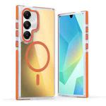 For Samsung Galaxy S23+ 5G Dual-Color Gradient Discolor MagSafe Phone Case(Orange)