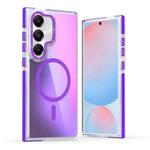For Samsung Galaxy S24 FE 5G Dual-Color Gradient Discolor MagSafe Phone Case(Purple)