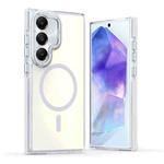 For Samsung Galaxy S24+ 5G Dual-Color Gradient Discolor MagSafe Phone Case(White)