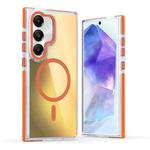 For Samsung Galaxy S24+ 5G Dual-Color Gradient Discolor MagSafe Phone Case(Orange)
