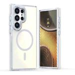For Samsung Galaxy S24 FE 5G Dual-Color Gradient Discolor MagSafe Phone Case(White)