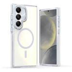 For Samsung Galaxy S25+ 5G Dual-Color Gradient Discolor MagSafe Phone Case(White)