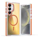 For Samsung Galaxy S25+ 5G Dual-Color Gradient Discolor MagSafe Phone Case(Orange)