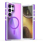 For Samsung Galaxy  S23 Ultra 5G Dual-Color Gradient Discolor MagSafe Phone Case(Purple)