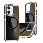 For iPhone 11 Dual-Color Gradient Discolor MagSafe Phone Case(Black)