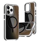 For iPhone 11 Pro Max Dual-Color Gradient Discolor MagSafe Phone Case(Black)