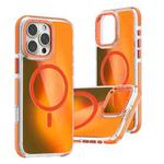 For iPhone 16 Pro Max Dual-Color Gradient Discolor MagSafe Phone Case(Orange)