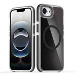 For iPhone 16e Dual-Color Gradient Discolor MagSafe Phone Case(Black)