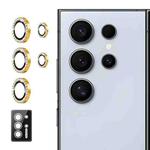 For Samsung Galaxy S25 Ultra 5G ENKAY AR Anti-reflection Individual Diamond Ring Camera Lens Glass Full Film(Gold)