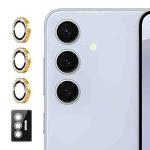 For Samsung Galaxy S25+ 5G ENKAY AR Anti-reflection Individual Diamond Ring Camera Lens Glass Full Film(Gold)