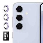 For Samsung Galaxy S25+ 5G ENKAY AR Anti-reflection Individual Diamond Ring Camera Lens Glass Full Film(Light Purple)