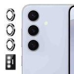 For Samsung Galaxy S25 5G ENKAY AR Anti-reflection Individual Diamond Ring Camera Lens Glass Full Film(Black)