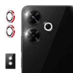 For Xiaomi Redmi Note 13 Pro+ ENKAY AR Anti-reflection Individual Diamond Ring Camera Lens Glass Full Film(Red)