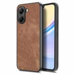 For Xiaomi Poco X7 Pro Vintage Leather PC Back Cover Phone Case(Brown)