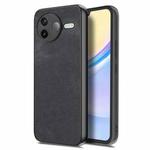 For Redmi K80 / Poco F7 Pro Vintage Leather PC Back Cover Phone Case(Black)