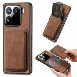 For Xiaomi 15 Retro Leather Card Bag Magnetic Phone Case(Brown)