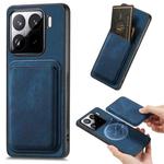 For Xiaomi 15 Retro Leather Card Bag Magnetic Phone Case(Blue)