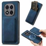 For Xiaomi Redmi Note 14 Pro+ 5G Retro Leather Card Bag Magnetic Phone Case(Blue)