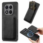 For Xiaomi Redmi Note 14 Pro+ 5G Retro Leather Card Bag Magnetic Phone Case(Black)