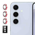 For Samsung Galaxy S24 FE 5G ENKAY AR Anti-reflection Individual Diamond Ring Camera Lens Glass Full Film(Red)