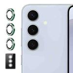 For Samsung Galaxy S23 FE 5G ENKAY AR Anti-reflection Individual Diamond Ring Camera Lens Glass Full Film(Deep Green)