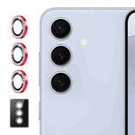 For Samsung Galaxy S23 FE 5G ENKAY AR Anti-reflection Individual Diamond Ring Camera Lens Glass Full Film(Red)