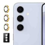 For Samsung Galaxy A26 5G ENKAY AR Anti-reflection Individual Diamond Ring Camera Lens Glass Full Film(Golden)