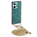 For Xiaomi Redmi Note 12 4G Vintage Leather PC Back Cover Phone Case with Crossbody Strap(Green)