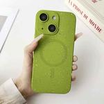 For iPhone 15 Starry Sky TPU Shockproof MagSafe Phone Case(Green)