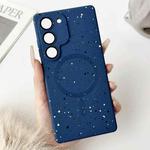 For Samsung Galaxy S21 5G Starry Sky TPU Shockproof MagSafe Phone Case(Dark Blue)