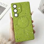 For Samsung Galaxy S25+ 5G Starry Sky TPU Shockproof MagSafe Phone Case(Green)