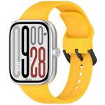 For Redmi Watch 5 eSIM Solid Color Black Buckle Quick Release Silicone Watch Band(Yellow)