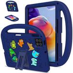 For Xiaomi Pad 7 Cartoon Sparrow EVA Shockproof Tablet Case(Navy Blue)