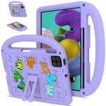 For Xiaomi Pad 7 Cartoon Sparrow EVA Shockproof Tablet Case(Taro Purple)