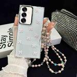 For Samsung Galaxy S25 5G Little Fresh Bow Neck Chain TPU Phone Case(Pink)