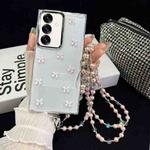 For Samsung Galaxy S25+ 5G Little Fresh Bow Neck Chain TPU Phone Case(Pink)