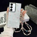 For Samsung Galaxy S24+ 5G Little Fresh Bow Neck Chain TPU Phone Case(Pink)