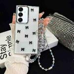 For Samsung Galaxy S24 5G Little Fresh Bow Neck Chain TPU Phone Case(Black)