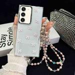 For Samsung Galaxy S23+ 5G Little Fresh Bow Neck Chain TPU Phone Case(Pink)