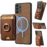 For Samsung Galaxy A23 Retro Splitable Magnetic Stand Card Bag Leather Phone Case(Brown)