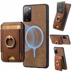 For Samsung Galaxy S20 FE Retro Splitable Magnetic Stand Card Bag Leather Phone Case(Brown)